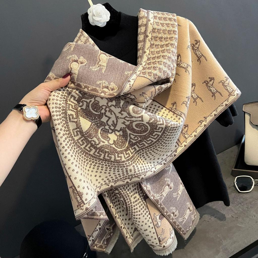 Premium High-quality Air-conditioned Room Shawl Outside Women's Summer Office Nap Imitation Cashmere Fringed Warm Scarf
