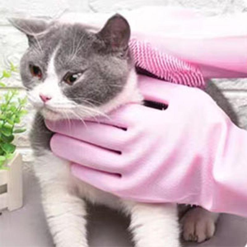 Многофункциональные перчатки для ухода за домашними животными для собак и кошек, силиконовые, для купания, нанесения шампуня, мытья посуды, удаления шерсти