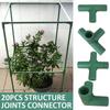 8pcs 11mm Plastic Garden Plant Awning Joints Connector Frame Greenhouse Bracket Parts
