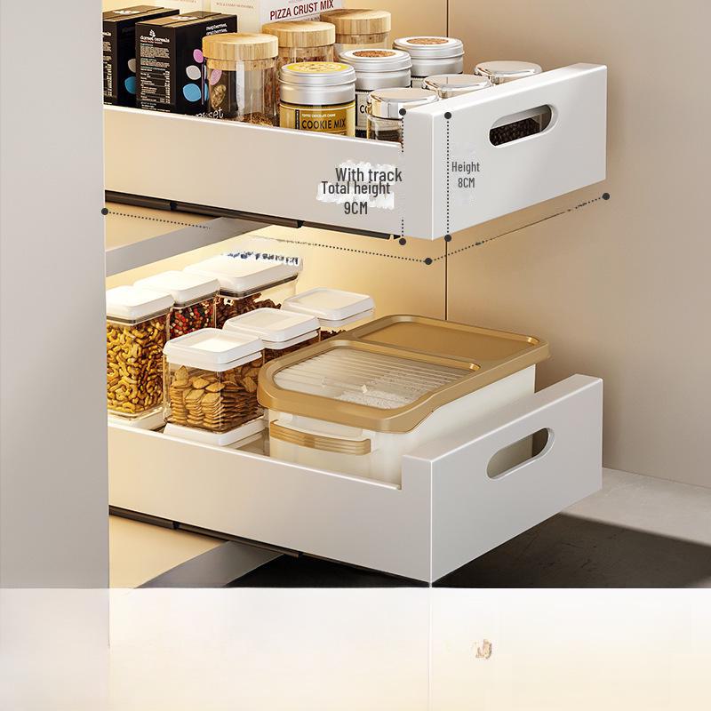 Kitchen For Storage Basket Pullout Cabinet Drawer Seasoning Bowls Dishes Undersink Organizer