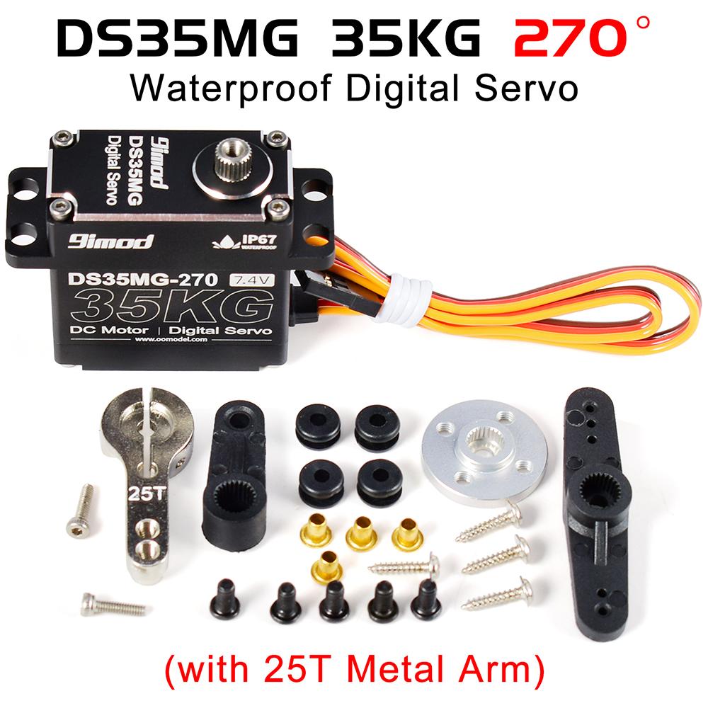 9imod DS35MG 35 кг Водонепроницаемая сервомашинка Полностью металлическая для 1:8 1:10 Радиоуправляемых Краулеров SCX10 TRX4 D90