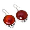 Red Carnelian Gemstone 925 Sterling Silver Gift Jewelry Earring 1.97"