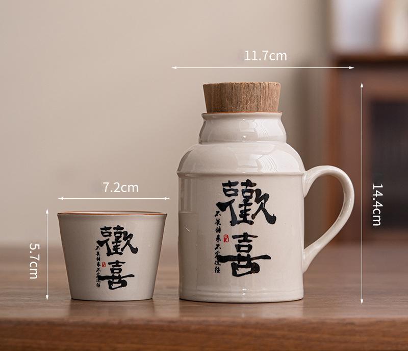 Керамические кружки с пробковой пробкой термосы с ручкой бутылка для воды большой емкости изолированная чашка для горячего чая кофе классическая посуда для напитков