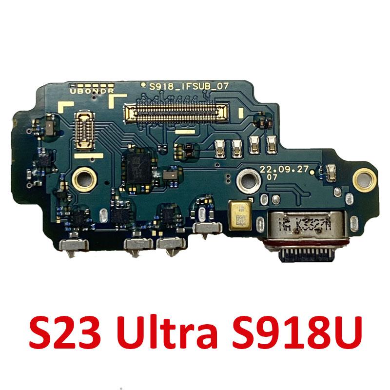 Замена для Samsung S23 Ultra S918B S918E S918U Плата USB-порта зарядки Основная сигнальная материнская плата Шлейф LCD
