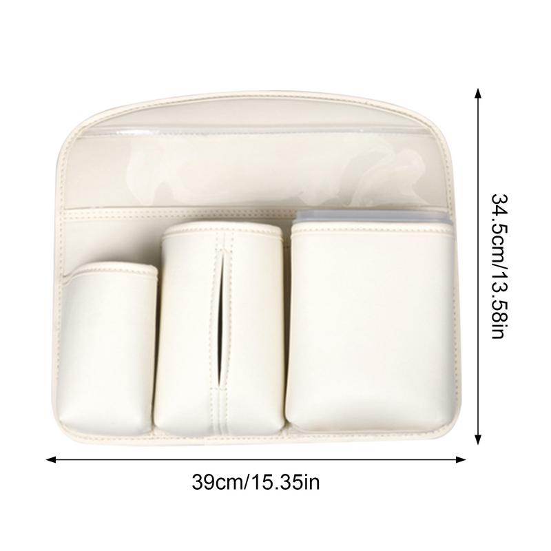 Автомобильный органайзер для заднего сиденья 2 в 1 кожаный автомобильный органайзер для закусок с несколькими карманами многофункциональный автомобильный органайзер для сиденья