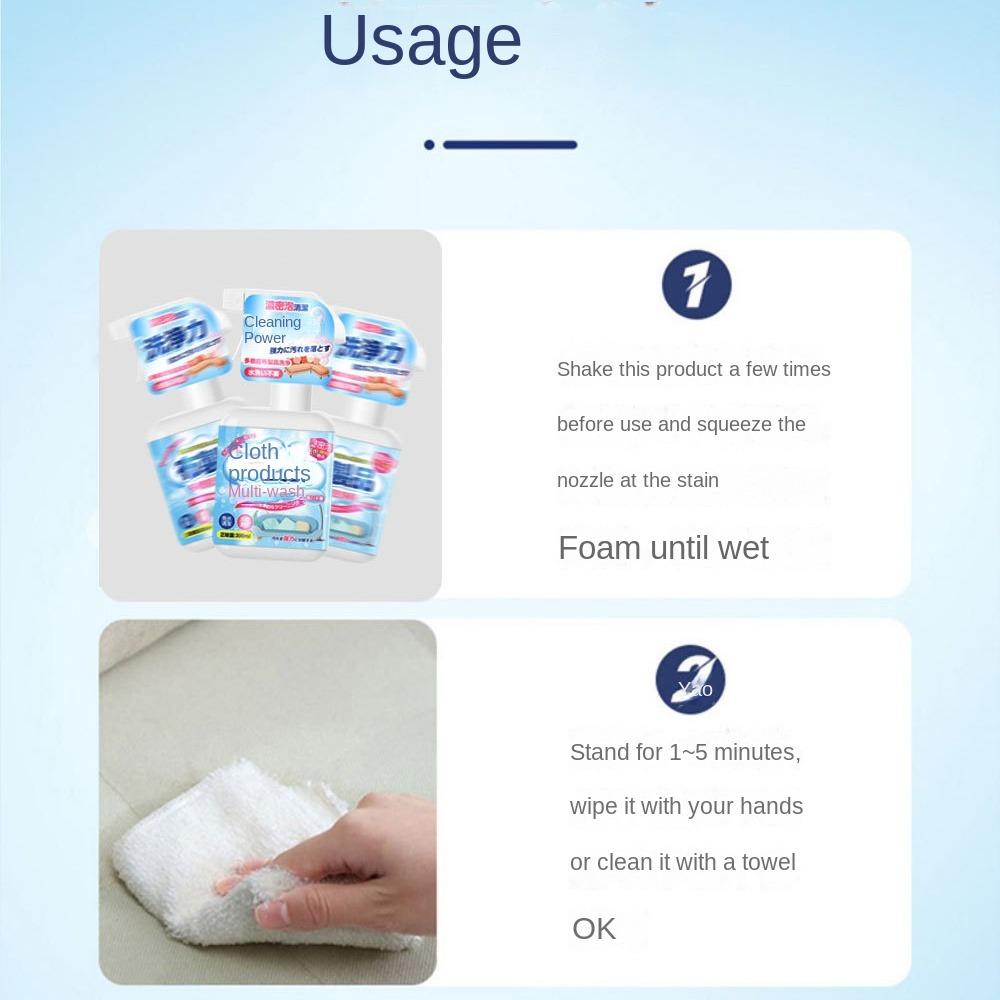 Water-free Fabric Sofa Cleaner Effective Cloth Carpet Detergent New Sofa Cleaning Foam  Home