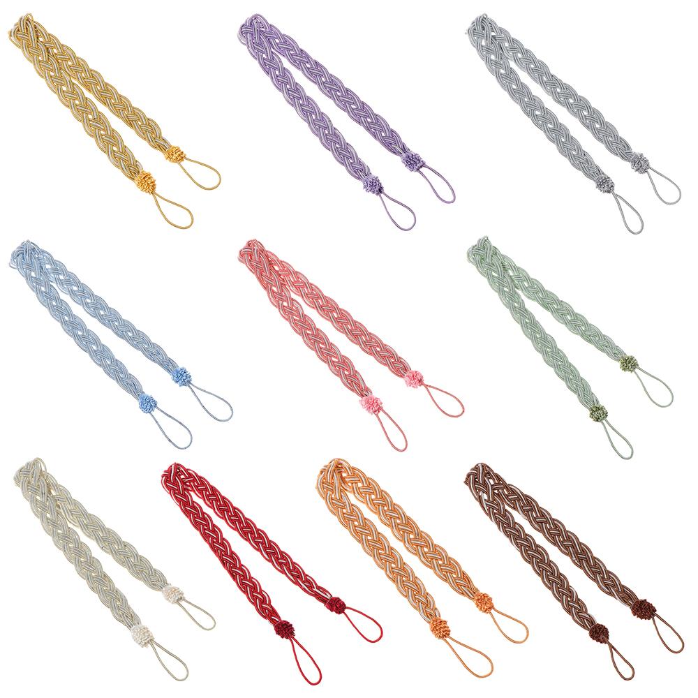 Practical Hold Modern Tie Backs Curtain Holder Rope Braided Tiebacks Satin Voile Strap