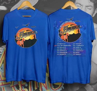 Редкая футболка America The Band 2 стороны The Happy Trails Tour 2026 Размеры S - 5XL