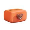Cute Bear Liftable Tissue Box Wet Wipes Dispenser Holder Napkin Storage Box Bedroom Living Room Cartoon Desktop Paper Box
