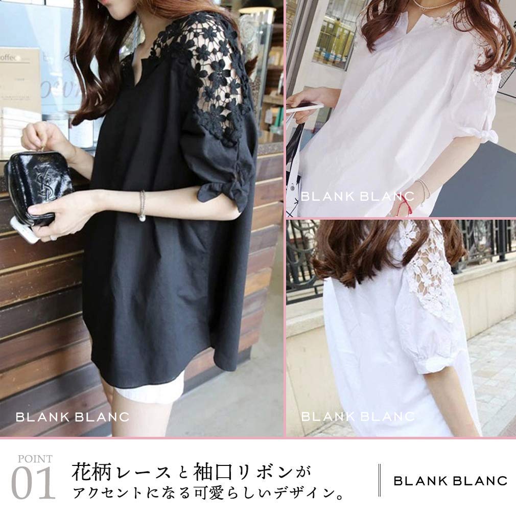 Blanc Blanc floral print blouse with short available in oversized Features ribbon Perfect for spring and this trendy top is perfect for women in their