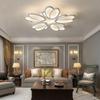 Светодиодный потолочный светильник для гостиной, мягкий свет, защита глаз, интеллектуальная лампа с регулировкой яркости, светильник в форме лепестка, энергосберегающее освещение для домашнего декора