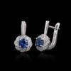 Серьги из стерлингового серебра 925 пробы в форме цветка с круглым натуральным кианитом 5,0 мм, изысканные украшения для женщин, подарки на день рождения