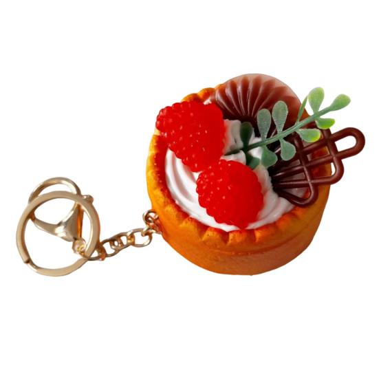Simulated Food Squeeze Toy Keychain Stress Relief Bread Dessert Key Ring