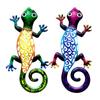 Hanging Metal Gecko Wall Decor Gecko Art Craft Sculptures Lizard For Outdoor Backyard Porch Lawn Garden Home Wall Decoration
