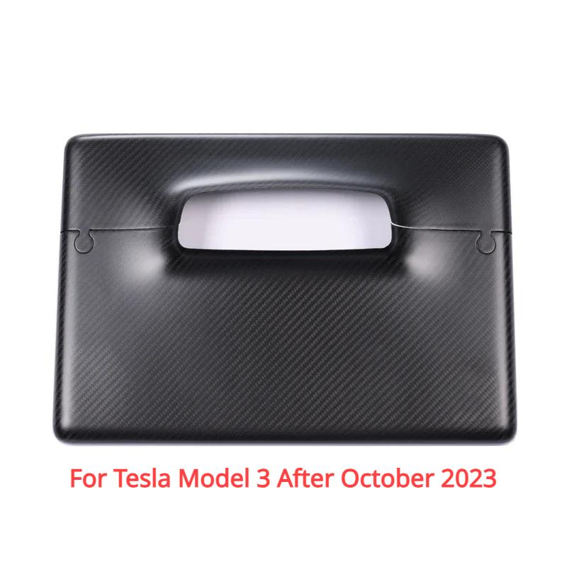 Для Tesla Model 3Y/3+ настоящее углеродное волокно дисплей центральный экран управления задняя крышка защитный корпус защитная рамка 2017-2024