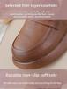 Women's Retro Loafers: Spring/Autumn Genuine Cowhide, Mid-Heel, Thick-Soled, Platform Leather Shoes
