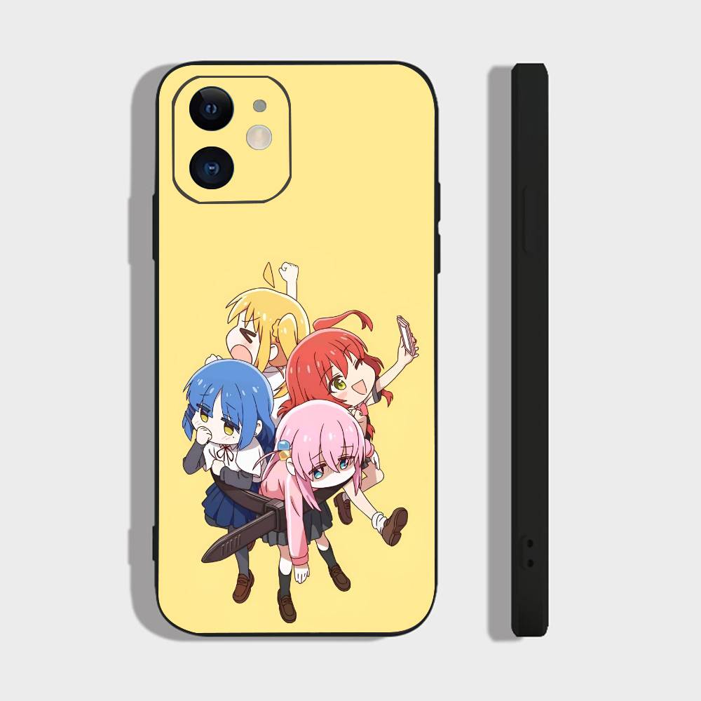 АНIME B-Bocchi The Rock-l Для IPhone 13,17,11,12,16,14,15,Plus,Pro Max Мягкий силиконовый черный чехол для телефона