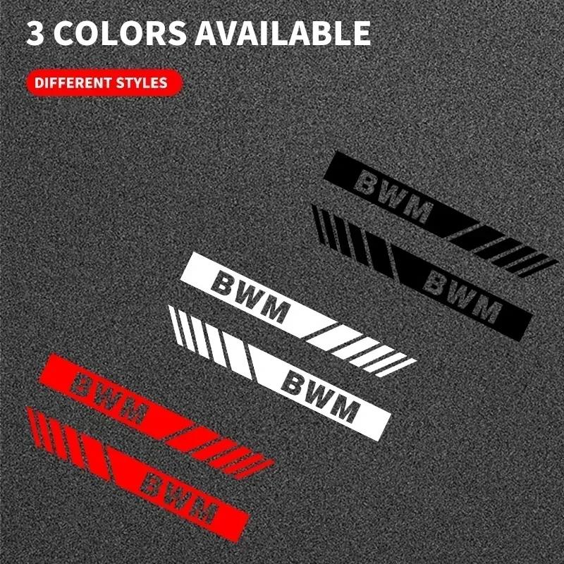 XLJBM1 2pcs Car Stripe Stickers Rearview Mirror Reflective Vinyl Decals Decoration For BMW F10 F13 F15 F16 F30 F34 F32 F31 E36 E60