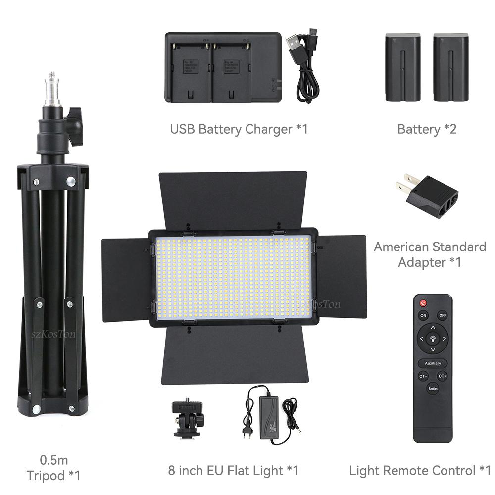 U800 LED Photo Studio Light For Yotube Game Live Video Lighting Portable 40/50W Photography Panel Lamp Stand With Remote Control