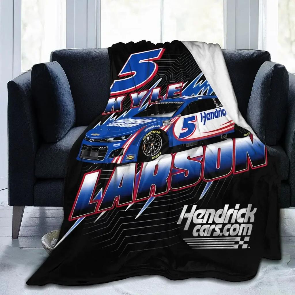 Плед-покрывало Kyle Larson 5 на все сезоны, ультрамягкий фланелевый плед, с цифровой печатью, премиальный пушистый флис из микрофибры