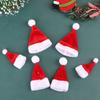 2Pcs Dollhouse Miniature Christmas Santa Claus Hat Doll Red Hat Xmas Home Decor
