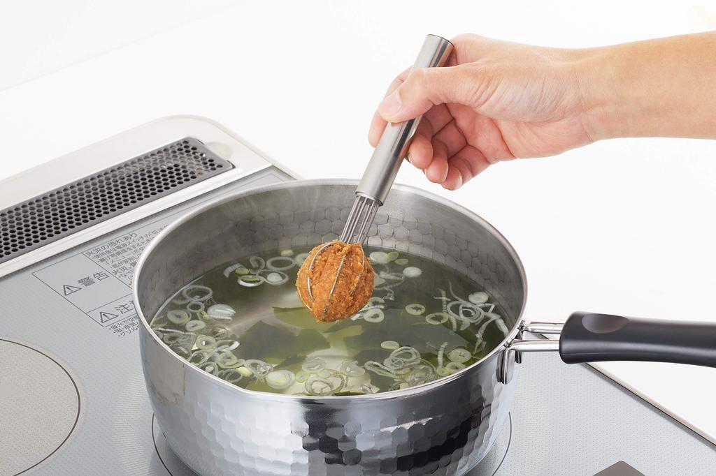 Castle Enterprise Yoshikawa Miso Scale with Gift Wrapping Silver 927741 Japanese-made Stirrer, Included,