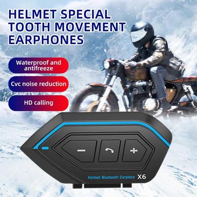 MRSVI X6 Мотоциклетная гарнитура Шлем Bluetooth Наушник Беспроводная гарнитура Звонок в режиме громкой связи Стерео Помехоустойчивый Водонепроницаемый Комплект