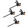 4pcs 4inch Bar F Clamps Clip Grip Quick Ratchet Release Woodworking DIY Hand Tool Kit