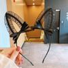 Lace Large Bow Hair Hoop Polka Dot Headwear Retro Cat Ear Hair Band