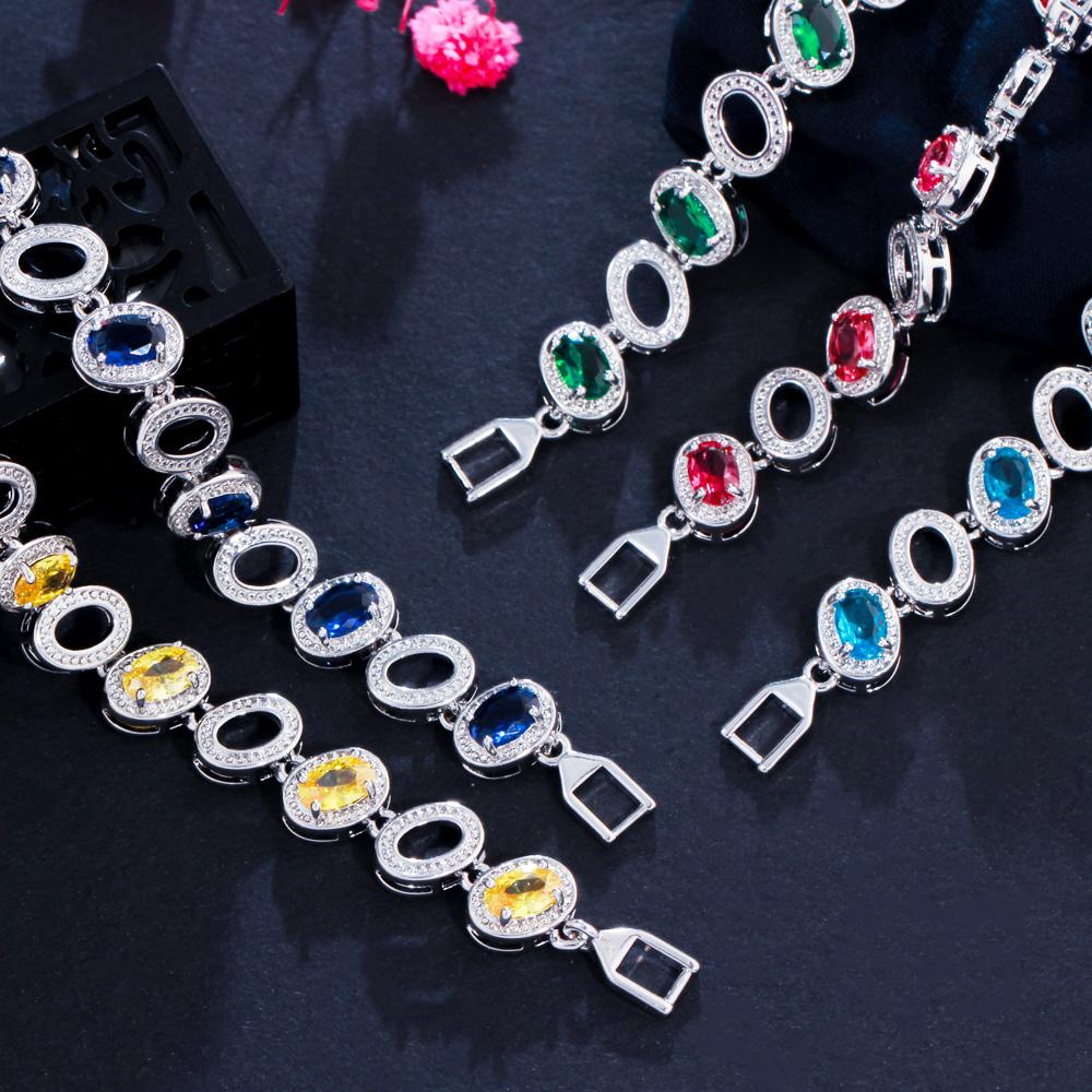 CMM Popular Oval Cubic Zirconia Party Tennis Bracelets