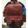 Мужской БОЛЬШОЙ Рюкзак Натуральная Коричневая Винтажная Кожаная Сумка Для Ноутбука Рюкзак Дорожная Сумка