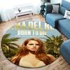 Lana Del Rey Round Area Rug,Carpet Rug for Living Room Bedroom Sofa Playroom Decor,Non-slip Floor Mat