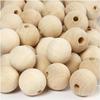 Wooden Beads - Ref 57061 - Untreated - Large Hole - Mixed