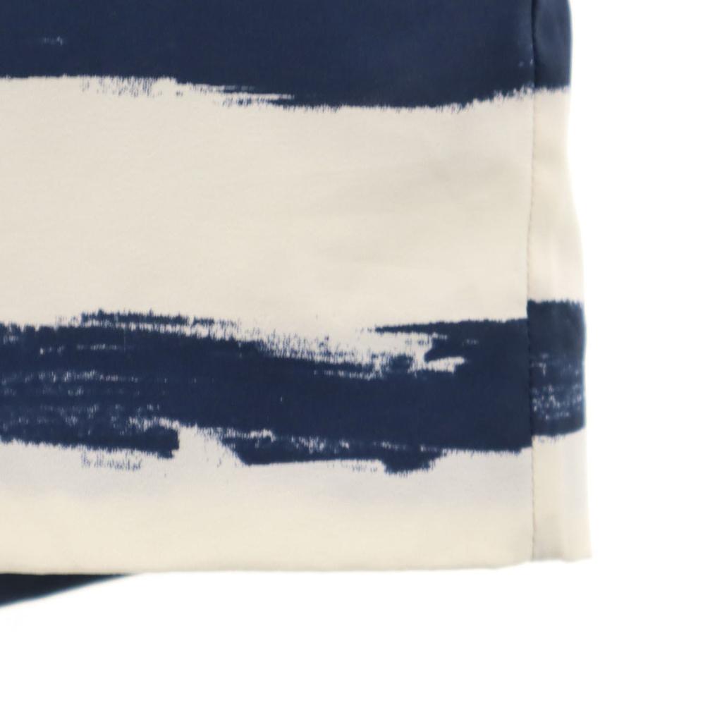 Armani Exchange Мини-платье с длинным рукавом и узором по краю PO Темно-синий Женский Б/У