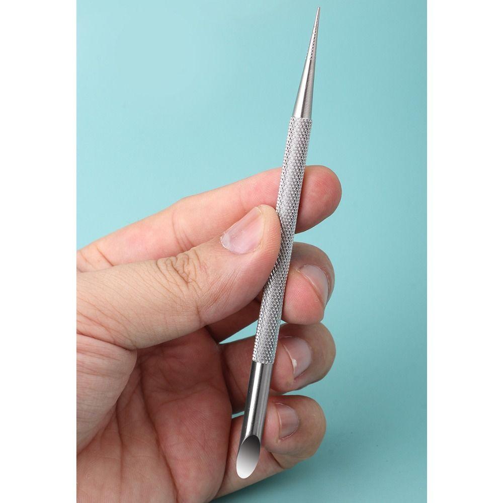 Stainless Steel Cuticle Pusher Double Ended Manicure Stick New Nail Dotting Pen Nail