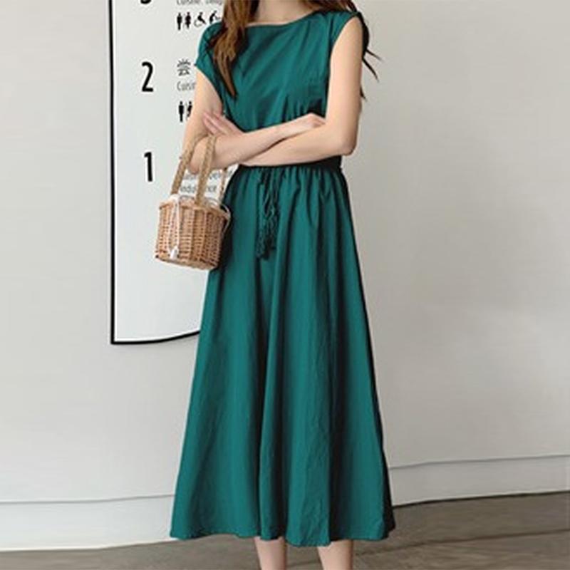 Свободное хлопковое летнее платье, женское вечернее винтажное длинное платье, женские повседневные пляжные женские платья с коротким рукавом 15301