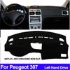 For Peugeot 307 Car Dashboard Cover Dash Mat Sun Shade DashMat Pad Carpet Anti-UV Automobile Protector Car