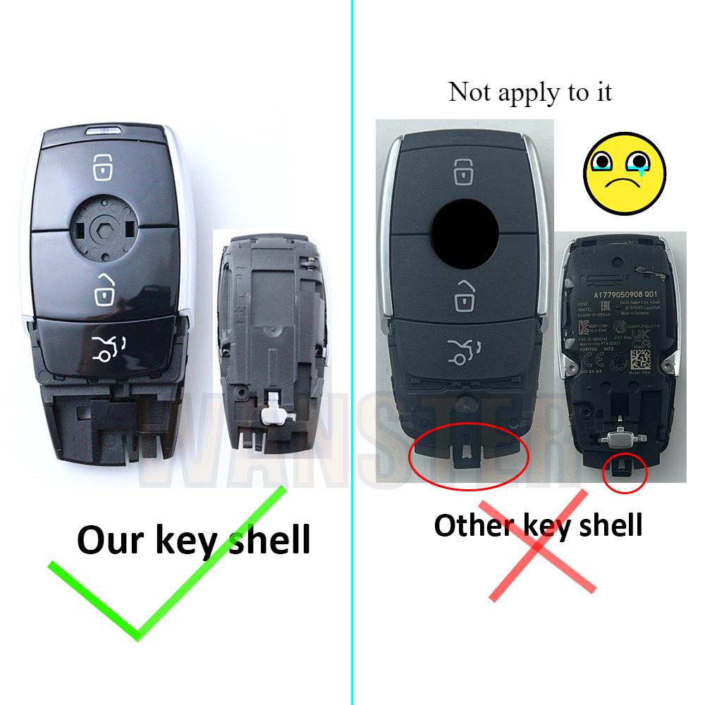 3 4 Bottons Car Key Fob Case Shell Housing for Mercedes Benz A C E S G Class GLC CLE CLA GLB GLS W177 W205 W213 W222 X167 AMG