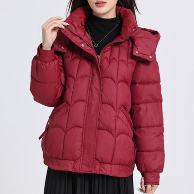 Осенне-зимняя женская утепленная и утепленная верхняя одежда, теплая, короткая, свободная, удобная, с застежкой-молнией, отворотом, с капюшоном