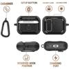 Сверхтвердый корпус во весь корпус для AirPods Pro(2-е/1-е поколение) Чехол, защитная крышка с замком, надежная защита от падения