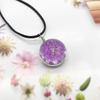 Beautiful Dandelion Necklace Eternal Flower Clavicle Chain Male and Female Couples Crystal Dried Flower Glass Ball Pendant Accessories