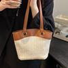 Straw Bag Women's Seaside Vacation Beach Bag New Foreign Style Handbag Versatile French Shoulder Bag Fashion Woven Bag