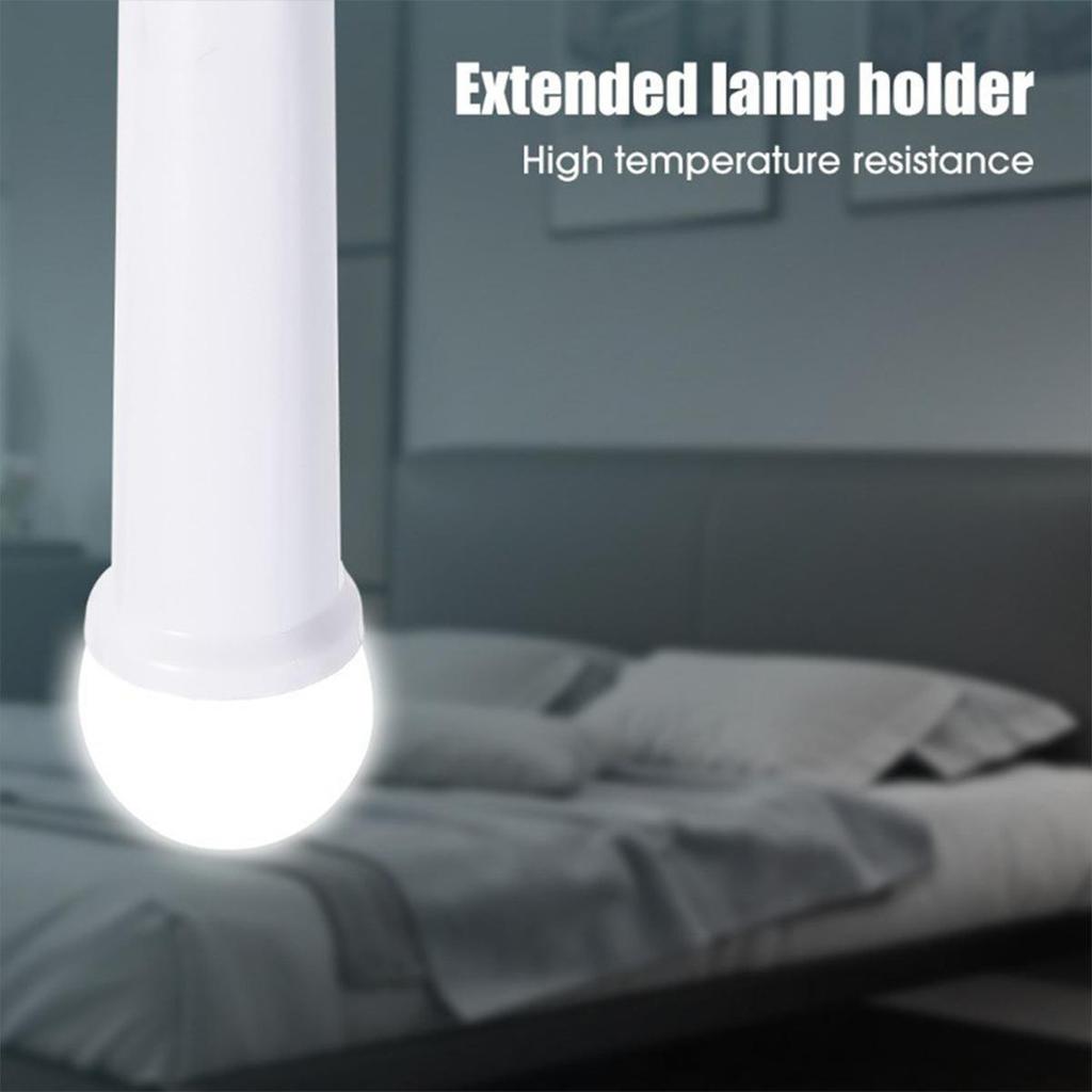 5Pcs E27 To E27 Extender Lamp Holder Lengthened Socket For Led Bulb Base 220V 65-120Mm Accessories White-Shell Converters Bases Diode