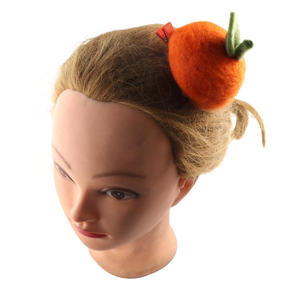 For Girls Girls Duckbill Clips Fruits Hair Clips Women Barrettes Simulation Food Hairpins Orange