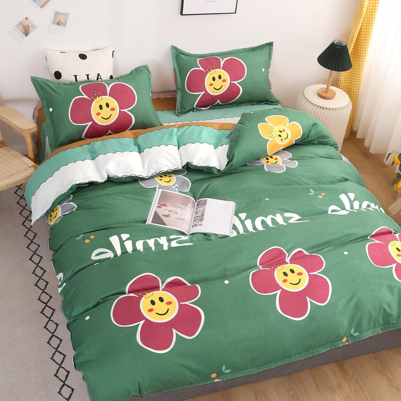 Маленький цветочный комплект из четырех предметов, пододеяльник, простыня, постельное белье, комплект из трех предметов для спальни
