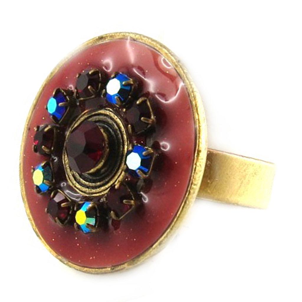 Les Trésors De Lily [E2592] — Красное дизайнерское кольцо «Byzance»