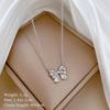 Bow Mori Personality Minimalist Furnace Real Gold Necklace Female Collarbone Chain