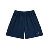 Li Ning American Logo Print Loose Versatile Simple Mid Waist Drawstring Casual Shorts Unisex Shorts Guangdong-Blue AAPU227-2