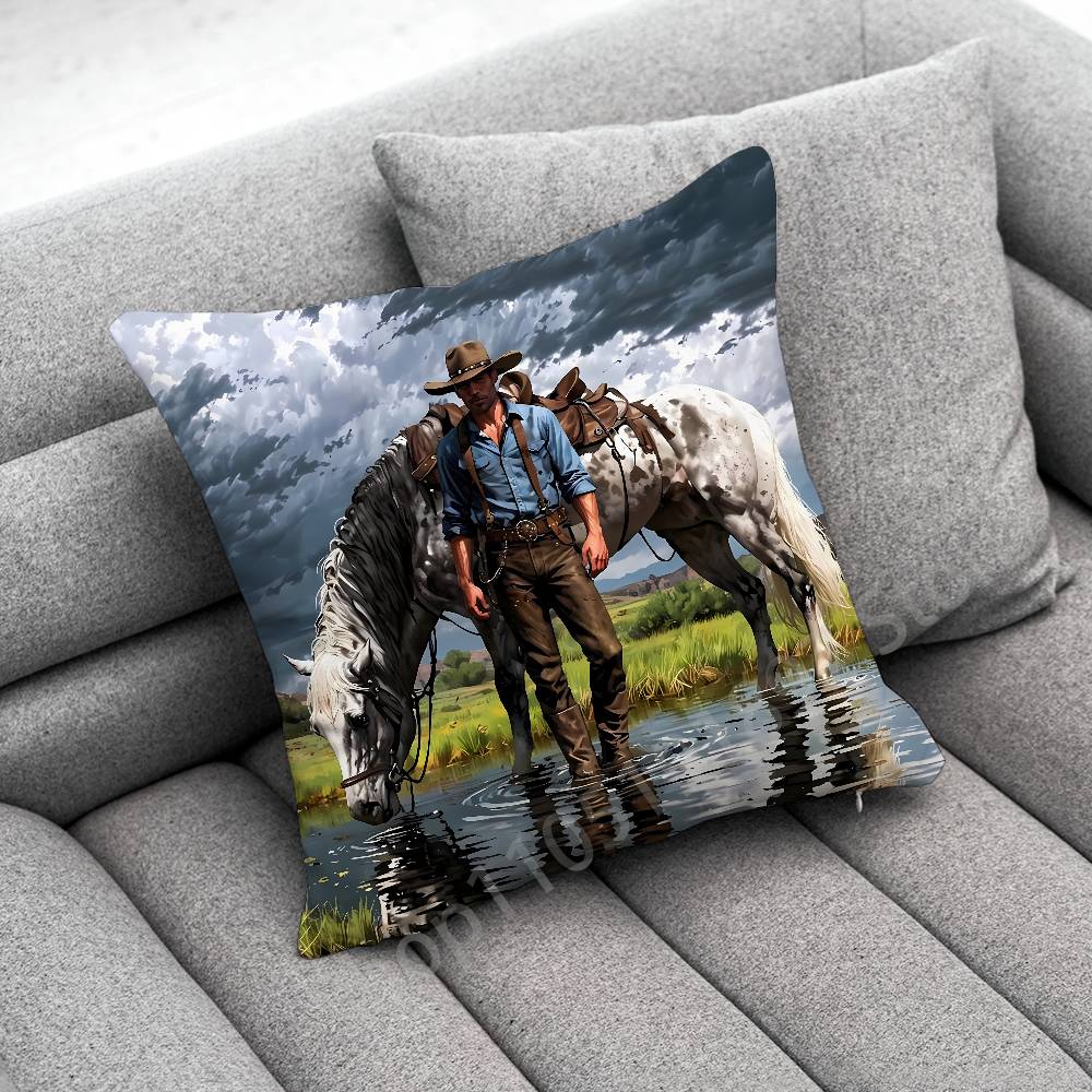 R-Red D-Dead Redemption Morgan Rdr2 Throw Pillow Case For 45X45Cm 40X40Cm 55X55Cm 50X50Cm 30X30Cm Square Car Pillowcase Shell