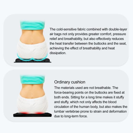 Подушка для путешествий 3D Air надувная подушка для сиденья с нескользящей подошвой Эргономичный дизайн Дышащая регулируемая портативная подушка для путешествий